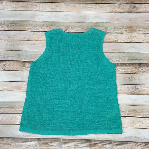 Pendleton Pullover Knit Sweater Vest Green PetiteL - Picture 4 of 6